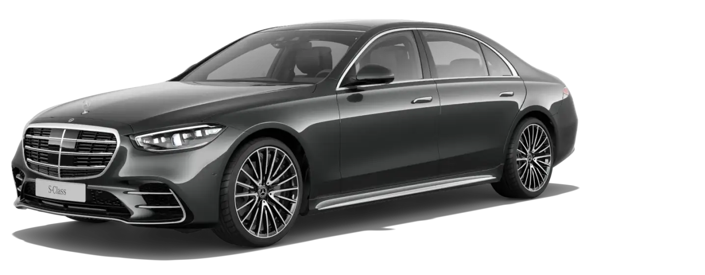 Mercedes S Class luxury sedan for VIP transfers with Morocco Tours, featuring sleek design and premium comfort